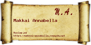 Makkai Annabella névjegykártya